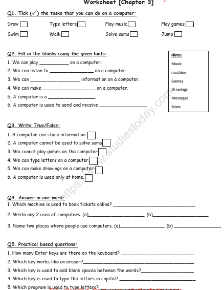 cbse-class-1-computer-science-uses-of-a-computer-worksheet-set-b